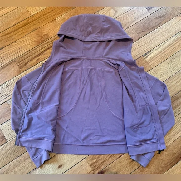 Lululemon Loungeful Cropped Hoodie Sweatshirt Women’s Size 4 Purple - Picture 4 of 13